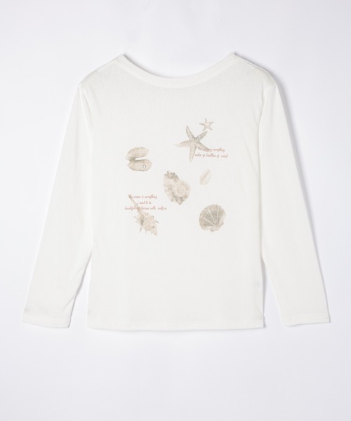 LiLIN(リリン)の「クルーネック バックコンシャス 長袖 プリント Tシャツ(Tシャツ/カットソー・レディース・ダークグレー/ホワイト・FREE)」の17枚目の写真