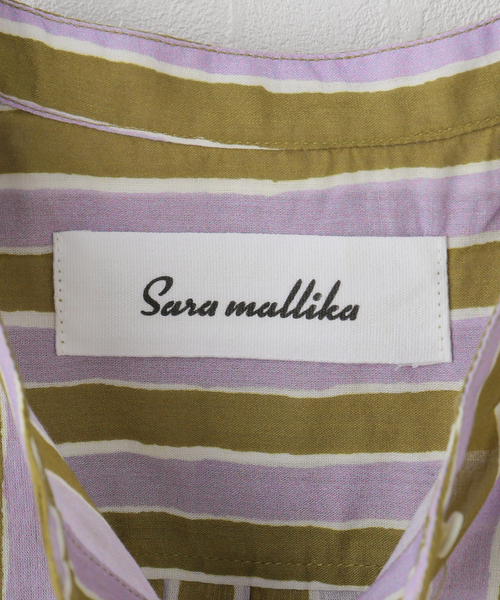 sara mallika(サラ マリカ)の「【SARA MALLIKA/サラマリカ】 Cotton Wave Stripe Print Shi(シャツ/ブラウス・レディース・オレンジ/カーキ・FREE)」の9枚目の写真