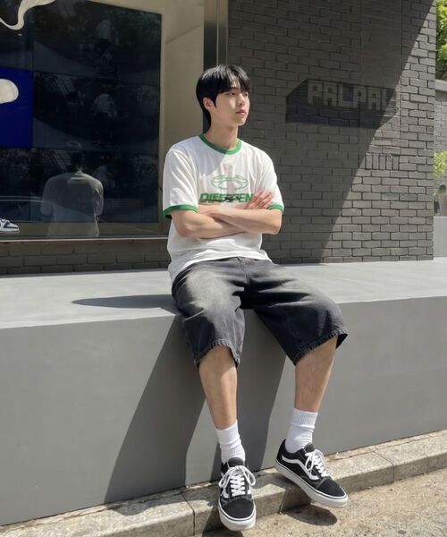 DIIFF（ディフ）の「コアヒートリンガールーズフィット半袖Tシャツ4カラー[DISE_4002]（Tシャツ/カットソー・メンズ・クリーム/アイボリー系2/アイボリー系1/ネイビー・X-LARGE/SMALL/MEDIUM/LARGE）」の9枚目の写真