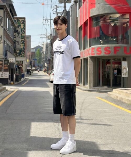 DIIFF（ディフ）の「コアヒートリンガールーズフィット半袖Tシャツ4カラー[DISE_4002]（Tシャツ/カットソー・メンズ・クリーム/アイボリー系2/アイボリー系1/ネイビー・X-LARGE/SMALL/MEDIUM/LARGE）」の10枚目の写真