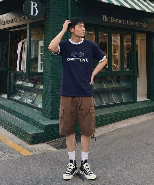 DIIFF（ディフ）の「コアヒートリンガールーズフィット半袖Tシャツ4カラー[DISE_4002]（Tシャツ/カットソー・メンズ・クリーム/アイボリー系2/アイボリー系1/ネイビー・X-LARGE/SMALL/MEDIUM/LARGE）」の11枚目の写真