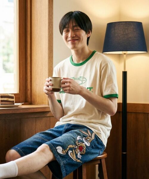 DIIFF（ディフ）の「コアヒートリンガールーズフィット半袖Tシャツ4カラー[DISE_4002]（Tシャツ/カットソー・メンズ・クリーム/アイボリー系2/アイボリー系1/ネイビー・X-LARGE/SMALL/MEDIUM/LARGE）」の12枚目の写真