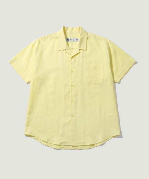 ease（イーズ）の「LINEN OPEN COLLAR 1/2SHIRTS_YELLOW（シャツ/ブラウス・メンズ・Yellow・MEDIUM/LARGE）」の2枚目の写真
