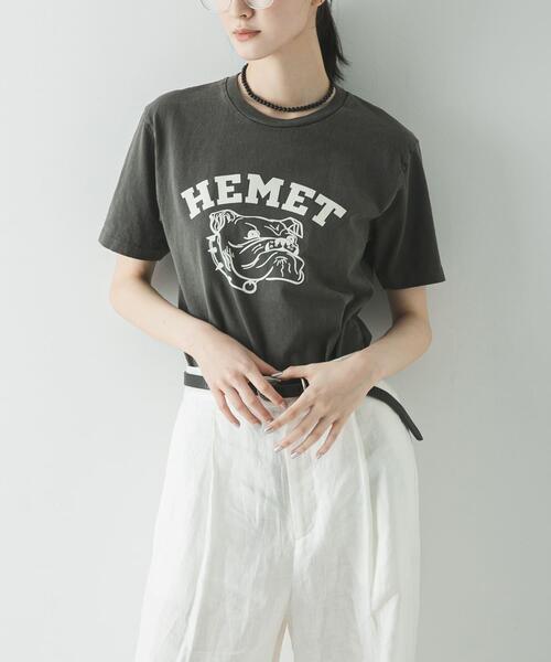 MIXTA（ミクスタ）の「『別注』Mixta×URBAN RESEARCH　HEMET（Tシャツ/カットソー・レディース・キャメル/ナチュラル/スミクロ・SMALL）」の16枚目の写真