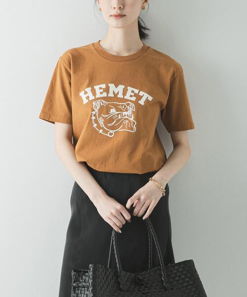 MIXTA（ミクスタ）の「『別注』Mixta×URBAN RESEARCH　HEMET（Tシャツ/カットソー・レディース・キャメル/ナチュラル/スミクロ・SMALL）」の22枚目の写真
