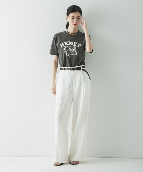 MIXTA(ミクスタ)の「『別注』Mixta×URBAN RESEARCH HEMET(Tシャツ/カットソー・レディース・キャメル/ナチュラル/スミクロ・SMALL)」の16枚目の写真