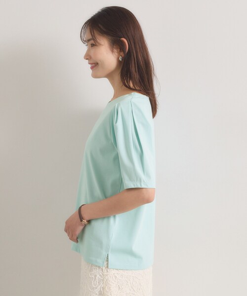 ITS'DEMO(イッツデモ)の「【汗染み防止/冷感/UV】立体袖トップス(Tシャツ/カットソー・レディース・オフホワイト/ブラック/ピンク/グリーン系・00)」の22枚目の写真