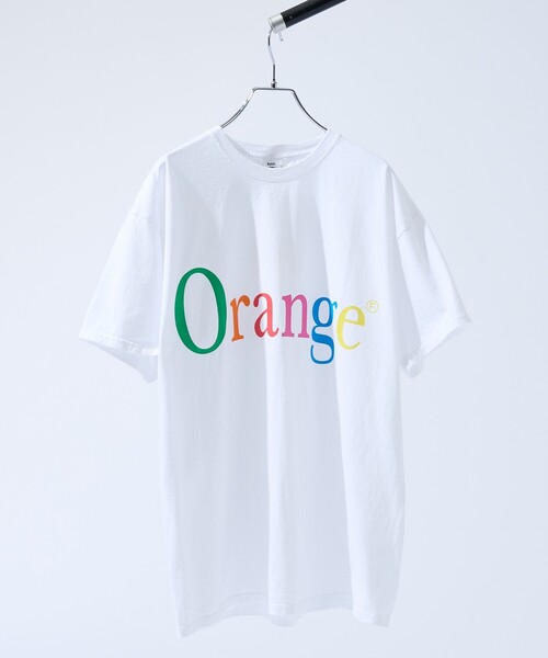byeA.（バイエー）の「【byeA. / バイエー】NOT APPLE TEE ORANGE / ノットアップルTシャツ / オレンジ / 半袖Tシャツ / ユニセックス（Tシャツ/カットソー・メンズ・ブラック/ホワイト・L/XL）」の3枚目の写真