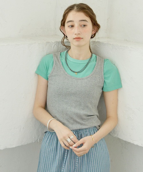 GEORGE'S(ジョージズ)の「FITーME Tシャツ(Tシャツ/カットソー・レディース・グリーン/オフホワイト/パープル/チャコールグレー・SMALL/MEDIUM)」の15枚目の写真