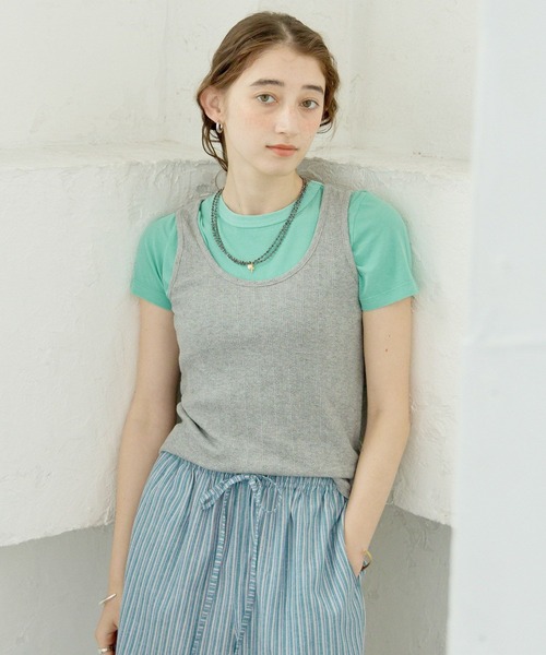 GEORGE'S(ジョージズ)の「FITーME Tシャツ(Tシャツ/カットソー・レディース・グリーン/オフホワイト/パープル/チャコールグレー・SMALL/MEDIUM)」の12枚目の写真