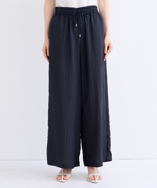 ADAM ET ROPE'(アダムエロペ)の「N/Rダブルストライプイージーワイドパンツ/セットアップ対応(その他パンツ・レディース・ブルー系その他/ブラウン系その他・FREE)」の11枚目の写真