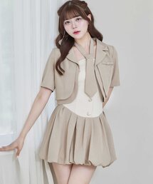 OLIVE des OLIVE | 【Belle Charme】Mini Ribbon Short Sleeve Jacket(テーラードジャケット)