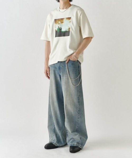 Lui's(ルイス)の「out of focus Tシャツ / Sunset(Tシャツ/カットソー・メンズ・ブラック/チャコールグレー/ホワイト・S/M)」の5枚目の写真