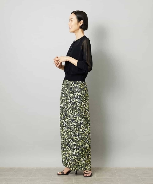 MICHEL KLEIN（ミッシェル・クラン）の「[オリジナルプリント/リラックスボトム]シャドウフラワー プリントパンツ（その他パンツ・レディース・ネイビー・40/38）」の7枚目の写真