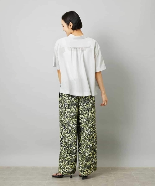 MICHEL KLEIN（ミッシェル・クラン）の「[オリジナルプリント/リラックスボトム]シャドウフラワー プリントパンツ（その他パンツ・レディース・ネイビー・40/38）」の17枚目の写真