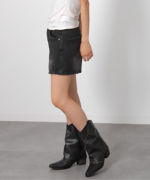 MEMECLE(メメクル)の「【 MEMECLE / メメクル 】ベーシックデニムショートパンツ(その他パンツ・レディース・ブラック/ブルー/オフホワイト・MEDIUM/SMALL)」の14枚目の写真