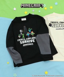 RUGGEDWORKS（ラゲッドワークス）の「《マインクラフト》 さらっと軽やか キッズ レイヤード風 長袖 Tシャツ（Tシャツ/カットソー）」