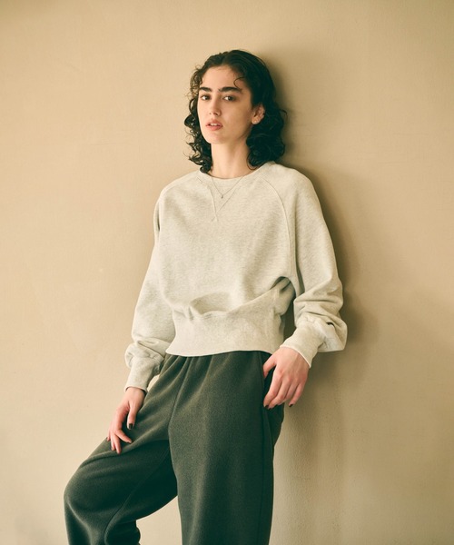 kha:ki(カーキ)の「「KHA:KI / カーキ」2WAY SWEAT SHIRT(Tシャツ/カットソー・レディース・ピンク/ブラウン/アッシュグレー/ブラック・FREE)」の7枚目の写真