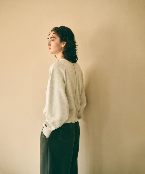 kha:ki(カーキ)の「「KHA:KI / カーキ」2WAY SWEAT SHIRT(Tシャツ/カットソー・レディース・ピンク/ブラウン/アッシュグレー/ブラック・FREE)」の9枚目の写真