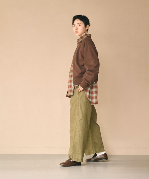 kha:ki(カーキ)の「「KHA:KI / カーキ」2WAY SWEAT SHIRT(Tシャツ/カットソー・レディース・ピンク/ブラウン/アッシュグレー/ブラック・FREE)」の15枚目の写真