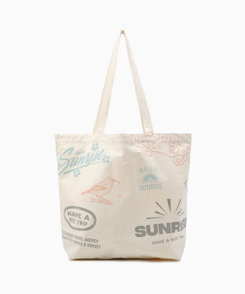 HELLO SUNRISE(ハローサンライズ)の「HS Graphic Tote Bag_Ivory(トートバッグ・レディース・アイボリー・OS)」の1枚目の写真