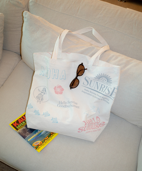 HELLO SUNRISE(ハローサンライズ)の「HS Graphic Tote Bag_Ivory(トートバッグ・レディース・アイボリー・OS)」の2枚目の写真