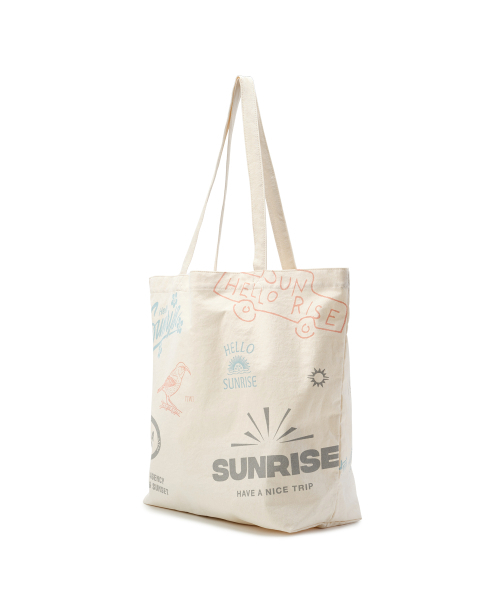HELLO SUNRISE(ハローサンライズ)の「HS Graphic Tote Bag_Ivory(トートバッグ・レディース・アイボリー・OS)」の4枚目の写真