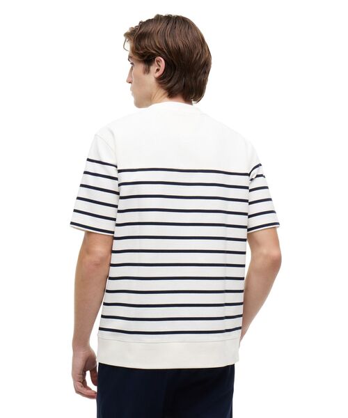 TOMMY HILFIGER(トミーヒルフィガー)の「ジャカードストライプリラックスクルーネックTシャツ(Tシャツ/カットソー・メンズ・ネイビー/オフホワイト・LARGE/MEDIUM/X-LARGE/SMALL)」の6枚目の写真