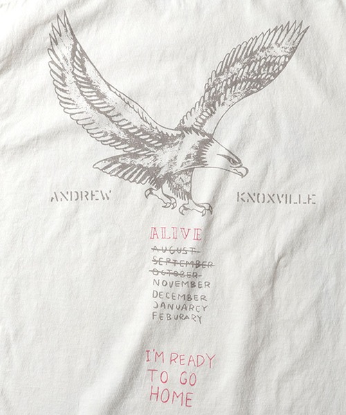 HOUSTON(ヒューストン)の「HOUSTON ヒューストン PIGMENT ARMY PRINT TEE ピグメント アーミープリント 半袖Tシャツ(Tシャツ/カットソー・メンズ・ホワイト/ターコイズブルー/ブラック・XL/M/L)」の13枚目の写真