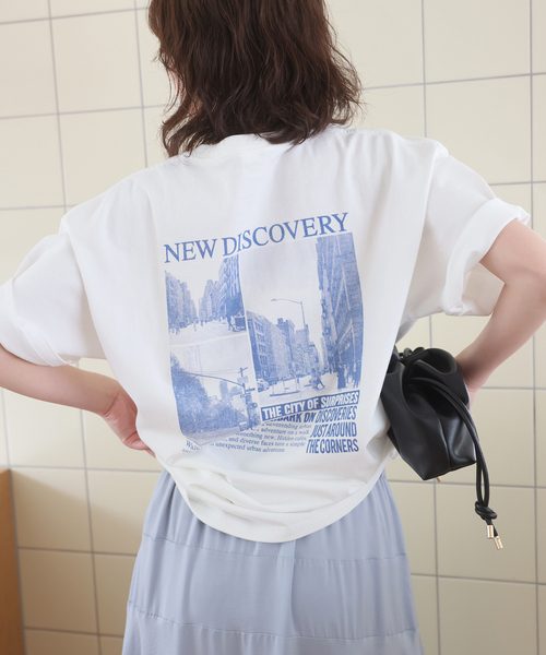 SCREEN STARS(スクリーンスターズ)の「SCREEN STARS/スクリーンスターズ SLOBE別注 ニュースペーパーTEE(Tシャツ/カットソー・レディース・アイボリー/ホワイト・FREE)」の3枚目の写真