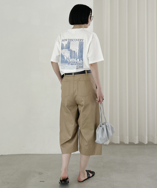 SCREEN STARS(スクリーンスターズ)の「SCREEN STARS/スクリーンスターズ SLOBE別注 ニュースペーパーTEE(Tシャツ/カットソー・レディース・アイボリー/ホワイト・FREE)」の4枚目の写真