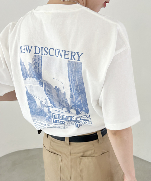 SCREEN STARS(スクリーンスターズ)の「SCREEN STARS/スクリーンスターズ SLOBE別注 ニュースペーパーTEE(Tシャツ/カットソー・レディース・アイボリー/ホワイト・FREE)」の7枚目の写真