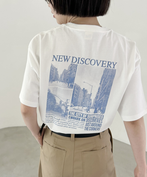 SCREEN STARS(スクリーンスターズ)の「SCREEN STARS/スクリーンスターズ SLOBE別注 ニュースペーパーTEE(Tシャツ/カットソー・レディース・アイボリー/ホワイト・FREE)」の8枚目の写真