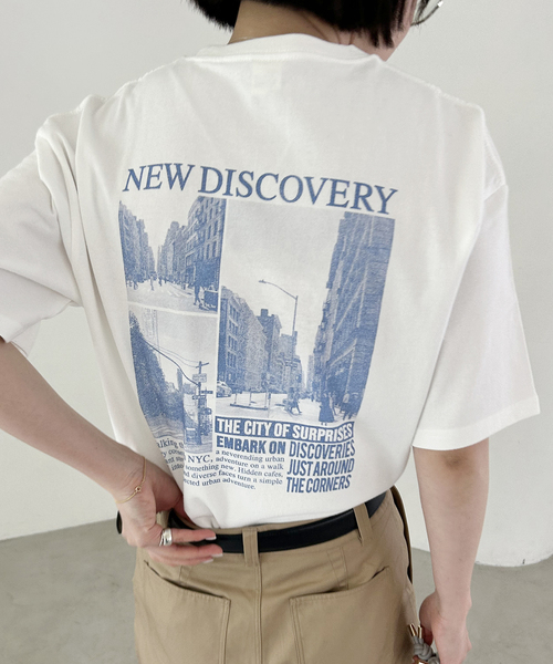 SCREEN STARS(スクリーンスターズ)の「SCREEN STARS/スクリーンスターズ SLOBE別注 ニュースペーパーTEE(Tシャツ/カットソー・レディース・アイボリー/ホワイト・FREE)」の9枚目の写真