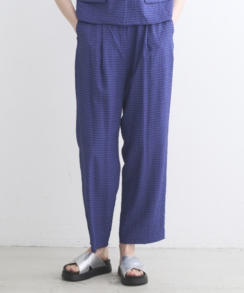 three dots(スリードッツ)の「ヴェールプレイド パンツ(その他パンツ・レディース・ブラック/ブルー/オフホワイト・MEDIUM/SMALL)」の3枚目の写真