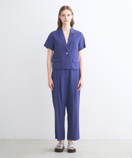 three dots(スリードッツ)の「ヴェールプレイド パンツ(その他パンツ・レディース・ブラック/ブルー/オフホワイト・MEDIUM/SMALL)」の14枚目の写真