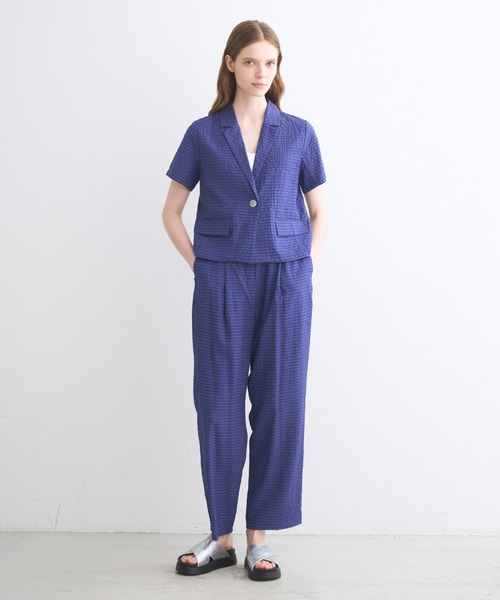 three dots(スリードッツ)の「ヴェールプレイド パンツ(その他パンツ・レディース・ブラック/ブルー/オフホワイト・MEDIUM/SMALL)」の19枚目の写真