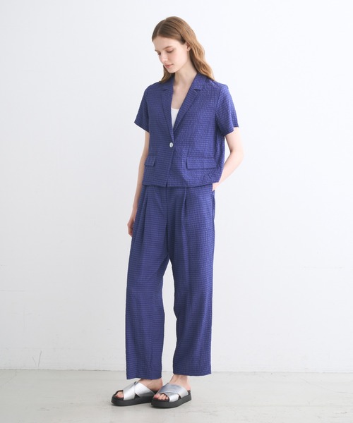 three dots(スリードッツ)の「ヴェールプレイド パンツ(その他パンツ・レディース・ブラック/ブルー/オフホワイト・MEDIUM/SMALL)」の20枚目の写真