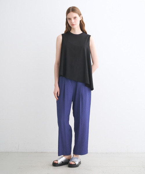 three dots(スリードッツ)の「ヴェールプレイド パンツ(その他パンツ・レディース・ブラック/ブルー/オフホワイト・MEDIUM/SMALL)」の18枚目の写真