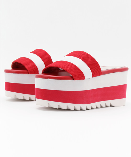 Jeffrey Campbell(ジェフリーキャンベル)の「ボーダー厚底サンダル(サンダル・レディース・レッド/ブルー・36/37/38)」の12枚目の写真
