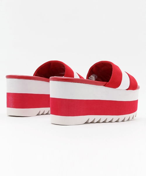 Jeffrey Campbell(ジェフリーキャンベル)の「ボーダー厚底サンダル(サンダル・レディース・レッド/ブルー・36/37/38)」の5枚目の写真