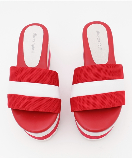 Jeffrey Campbell(ジェフリーキャンベル)の「ボーダー厚底サンダル(サンダル・レディース・レッド/ブルー・36/37/38)」の6枚目の写真