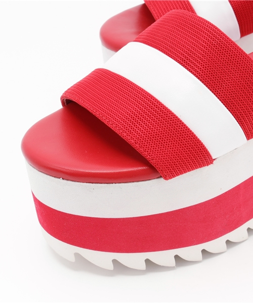 Jeffrey Campbell(ジェフリーキャンベル)の「ボーダー厚底サンダル(サンダル・レディース・レッド/ブルー・36/37/38)」の7枚目の写真