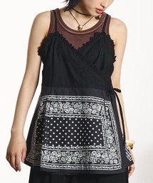 INDIA IS BEAUTIFUL | 【ROSE BUD別注】INDIA IS BEAUTIFUL/BLACK BANDANA CAMISOLE(キャミソール)