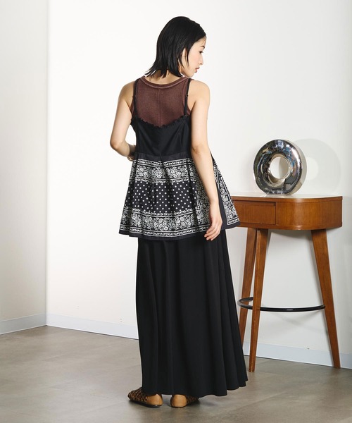 INDIA IS BEAUTIFUL（インディアイズビューティフル）の「【ROSE BUD別注】INDIA IS BEAUTIFUL/BLACK BANDANA CAMISOLE（キャミソール・レディース・ブラック・ONE SIZE）」の8枚目の写真