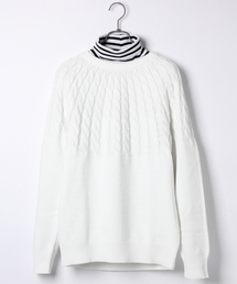 RAGEBLUE | ケーブルキリカエニットクルー/715912(ニット/セーター)