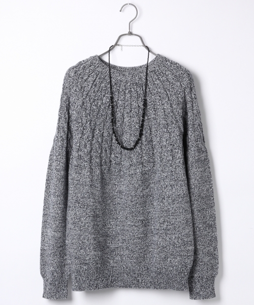 RAGEBLUE(レイジブルー)の「ケーブルキリカエニットクルー/715912(ニット/セーター・メンズ・ブルー/ホワイト/ダークグレー/ブルー系その他・LARGE/MEDIUM)」の3枚目の写真