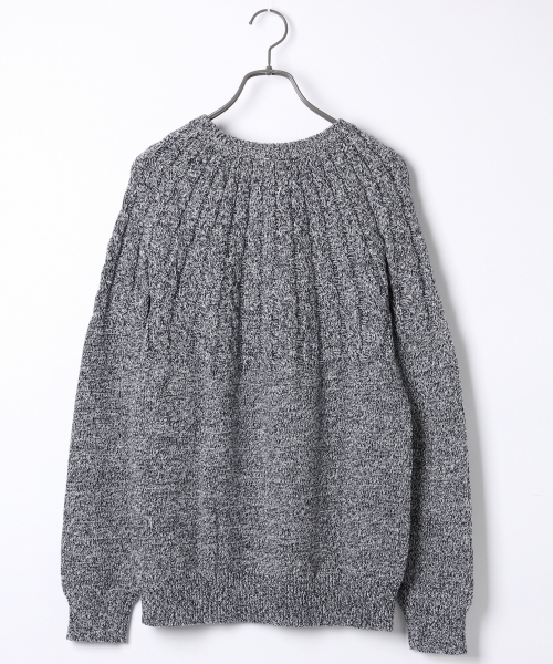 RAGEBLUE(レイジブルー)の「ケーブルキリカエニットクルー/715912(ニット/セーター・メンズ・ブルー/ホワイト/ダークグレー/ブルー系その他・LARGE/MEDIUM)」の5枚目の写真