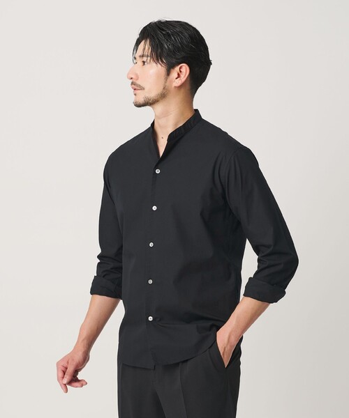 BEAUTY&YOUTH UNITED ARROWS(ビューティーアンドユースユナイテッドアローズ)の「【WEB限定 WARDROBE SMART】コットン バンドカラー スキッパー シャツ(シャツ/ブラウス・メンズ・コバルトブルー/ホワイト/ブラック/その他1・S/M/L/XL)」の7枚目の写真