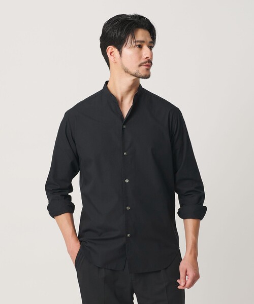 BEAUTY&YOUTH UNITED ARROWS(ビューティーアンドユースユナイテッドアローズ)の「【WEB限定 WARDROBE SMART】コットン バンドカラー スキッパー シャツ(シャツ/ブラウス・メンズ・コバルトブルー/ホワイト/ブラック/その他1・S/M/L/XL)」の8枚目の写真